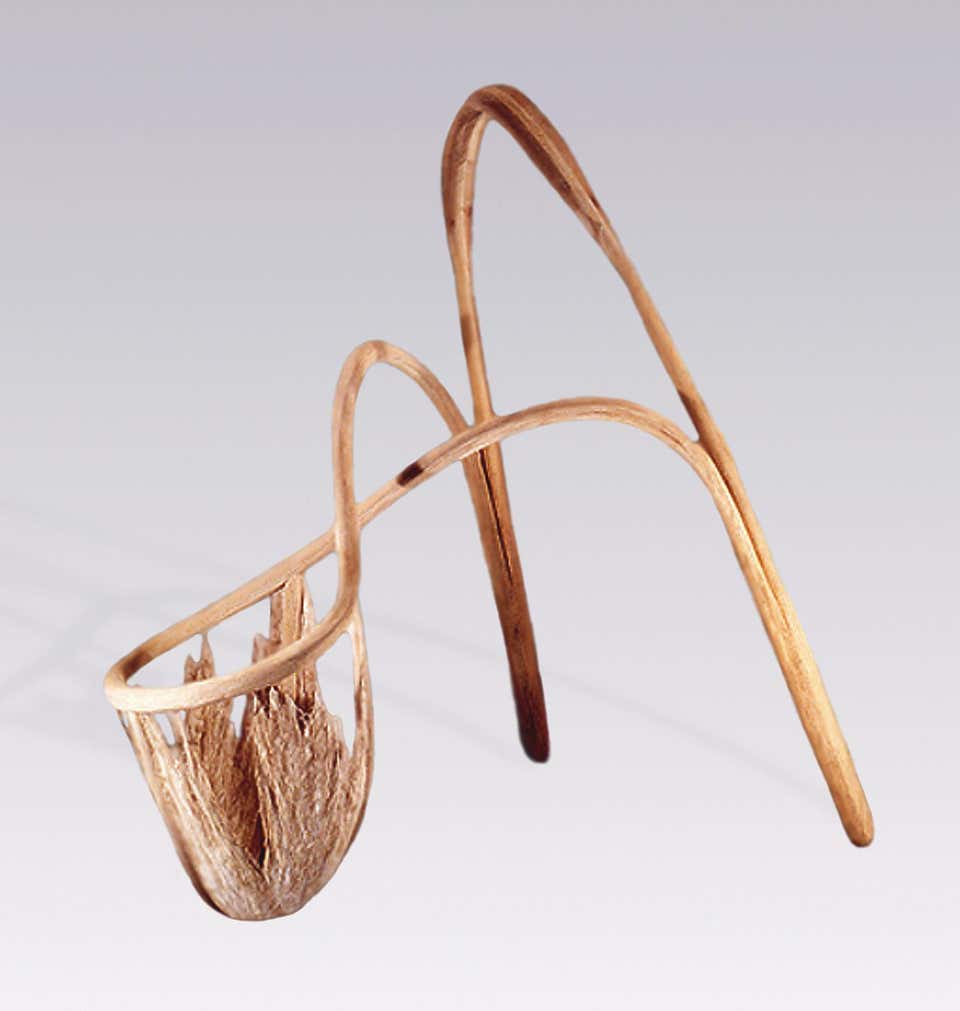 Form No. 2 by Raka Studio - Wood Sculpture, Bent Wood For Sale at 1stDibs