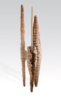 "Midlife" abstract wood sculpture