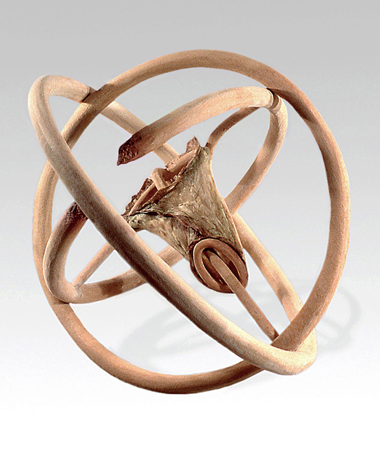 "Scultura con piedistallo in legno "Fusion - Sculpture di Jeff Key