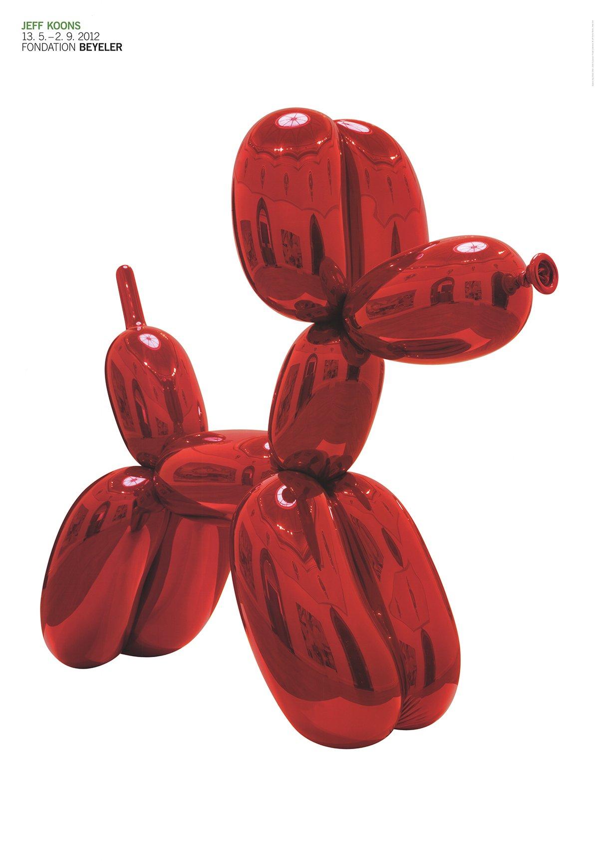 Jeff Koons (Après) Balloon Dog (Rouge) - Lithographie offset suisse Pop Art rouge - Print de Jeff Koons (After)