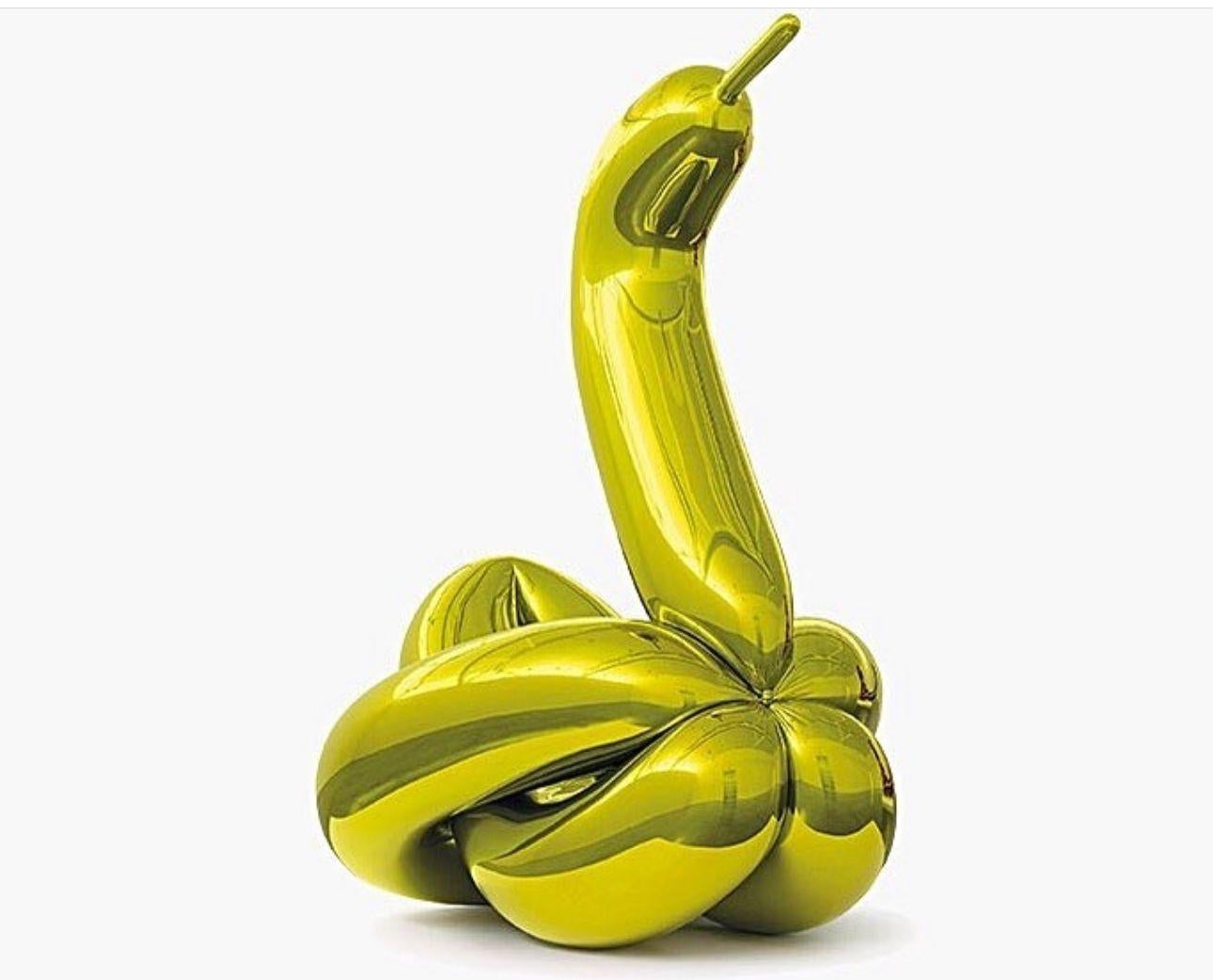 Poli Jeff Koons Balloon Swan (Jaune) en vente