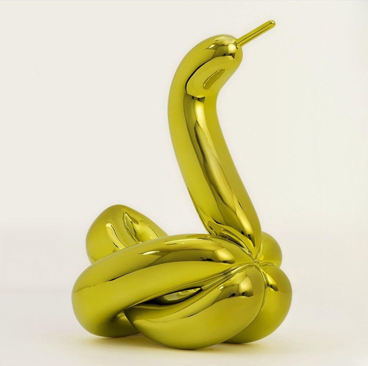 Jeff Koons Balloon Swan (Jaune) Excellent état - En vente à Miami, US