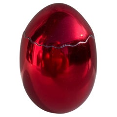 Jeff Koons Cracked Egg box/sculpture aluminum .Red 2008