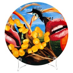 Plato de servicio coupé "Labios" de Jeff Koons por Bernadaud