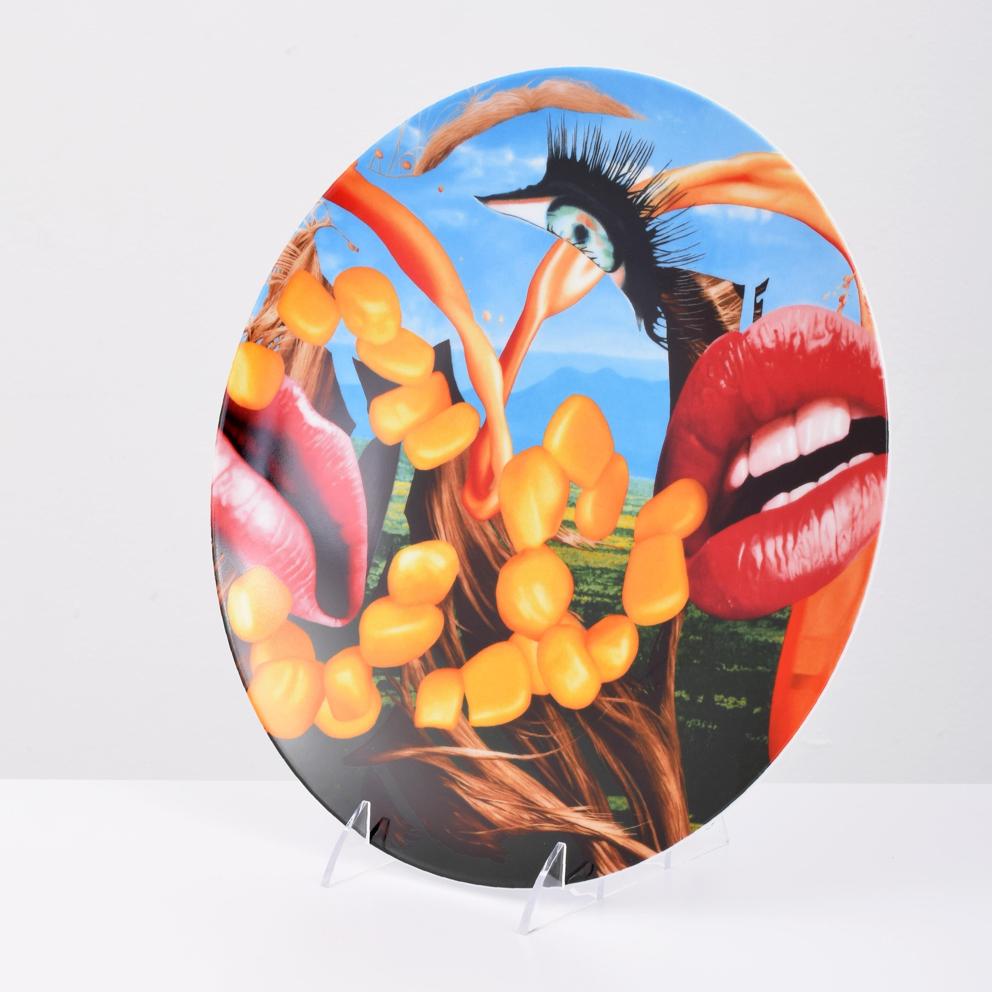 Jeff Koons “Lips” Porcelain Plate For Sale 5