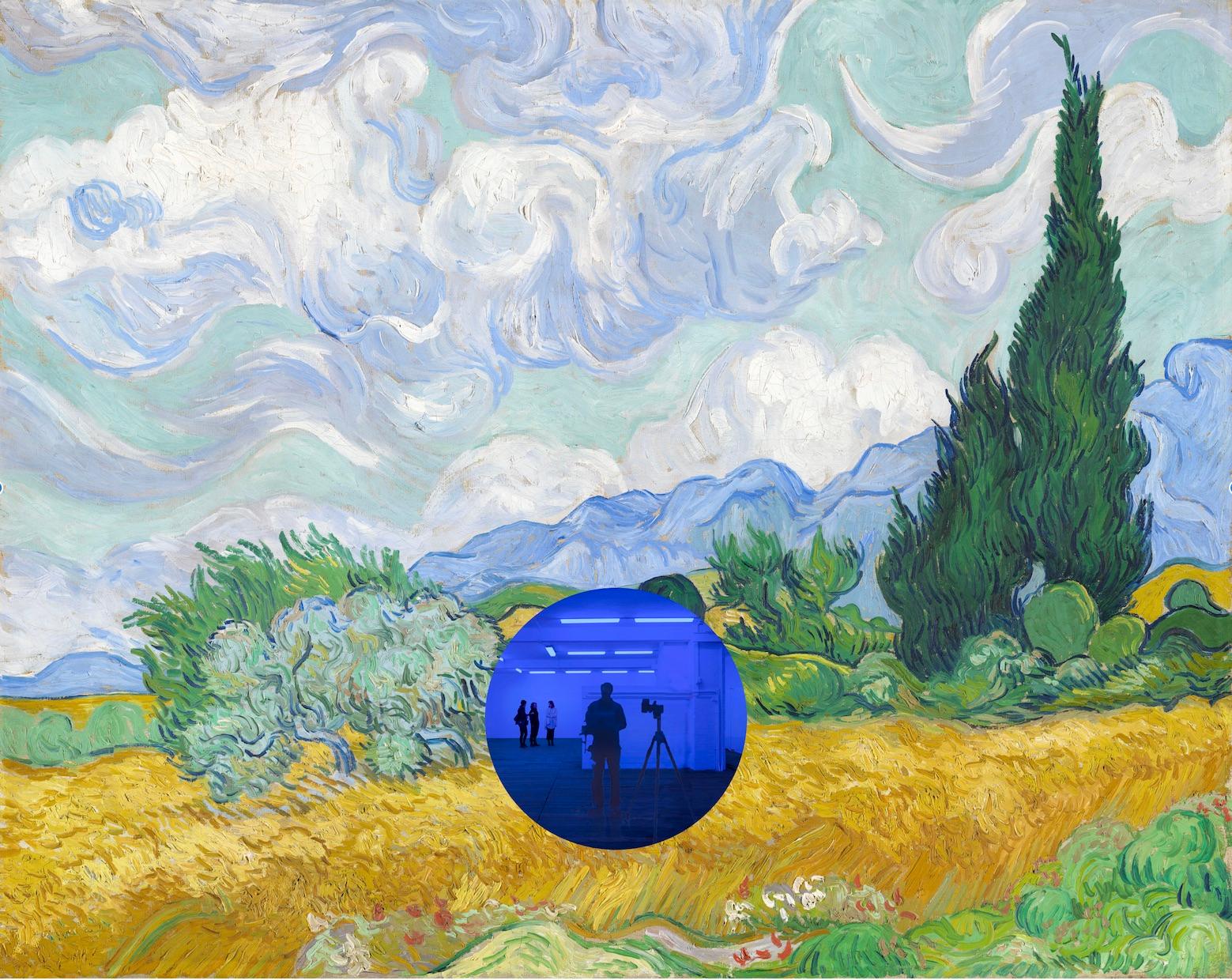 Gazing Ball (van Gogh Wheatfield mit Zypressen), 2017  – Mixed Media Art von Jeff Koons