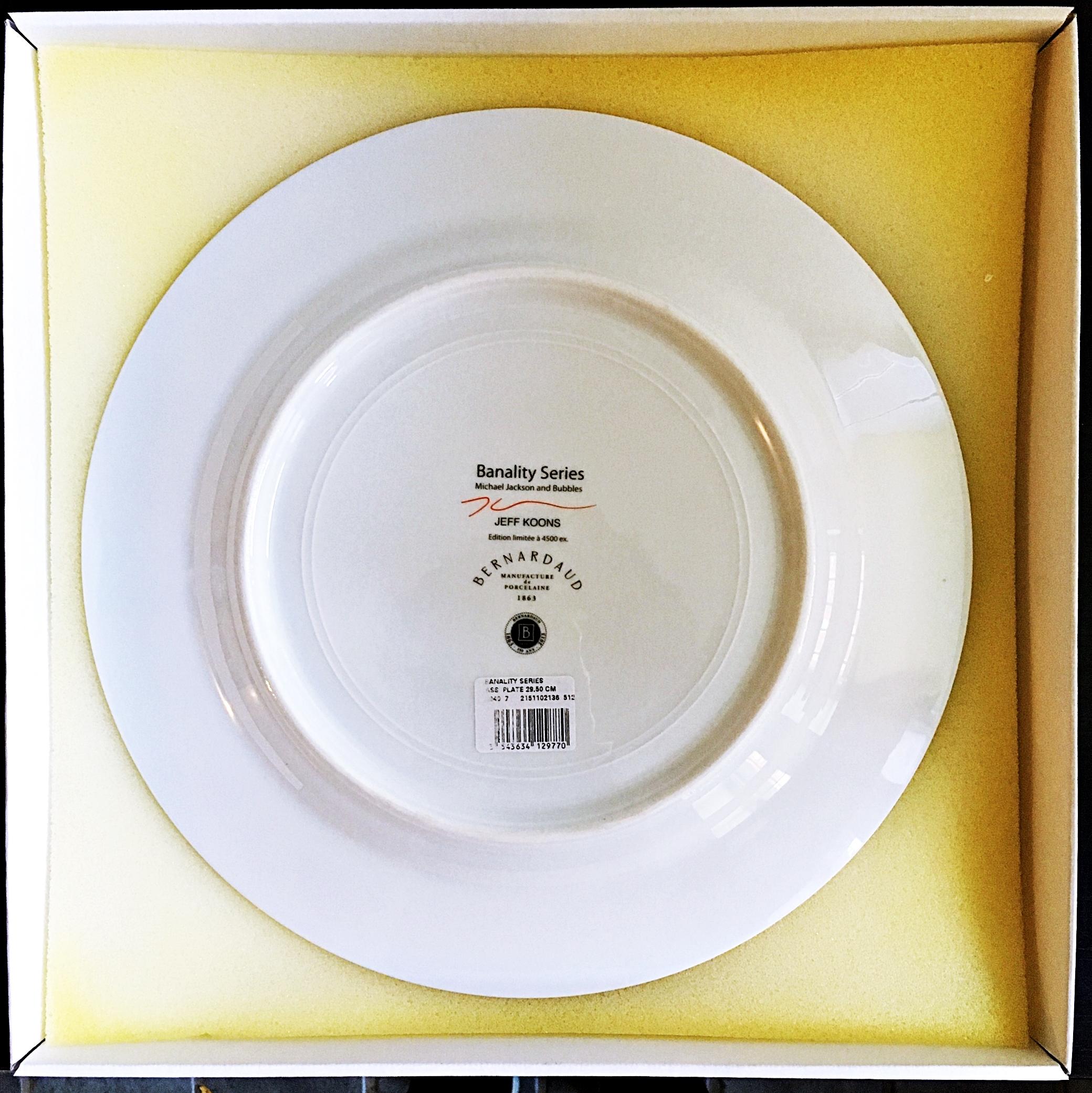 Jeff Koons - Dessin de fleurs original signé et inscrit et assiette en édition limitée  en vente 5