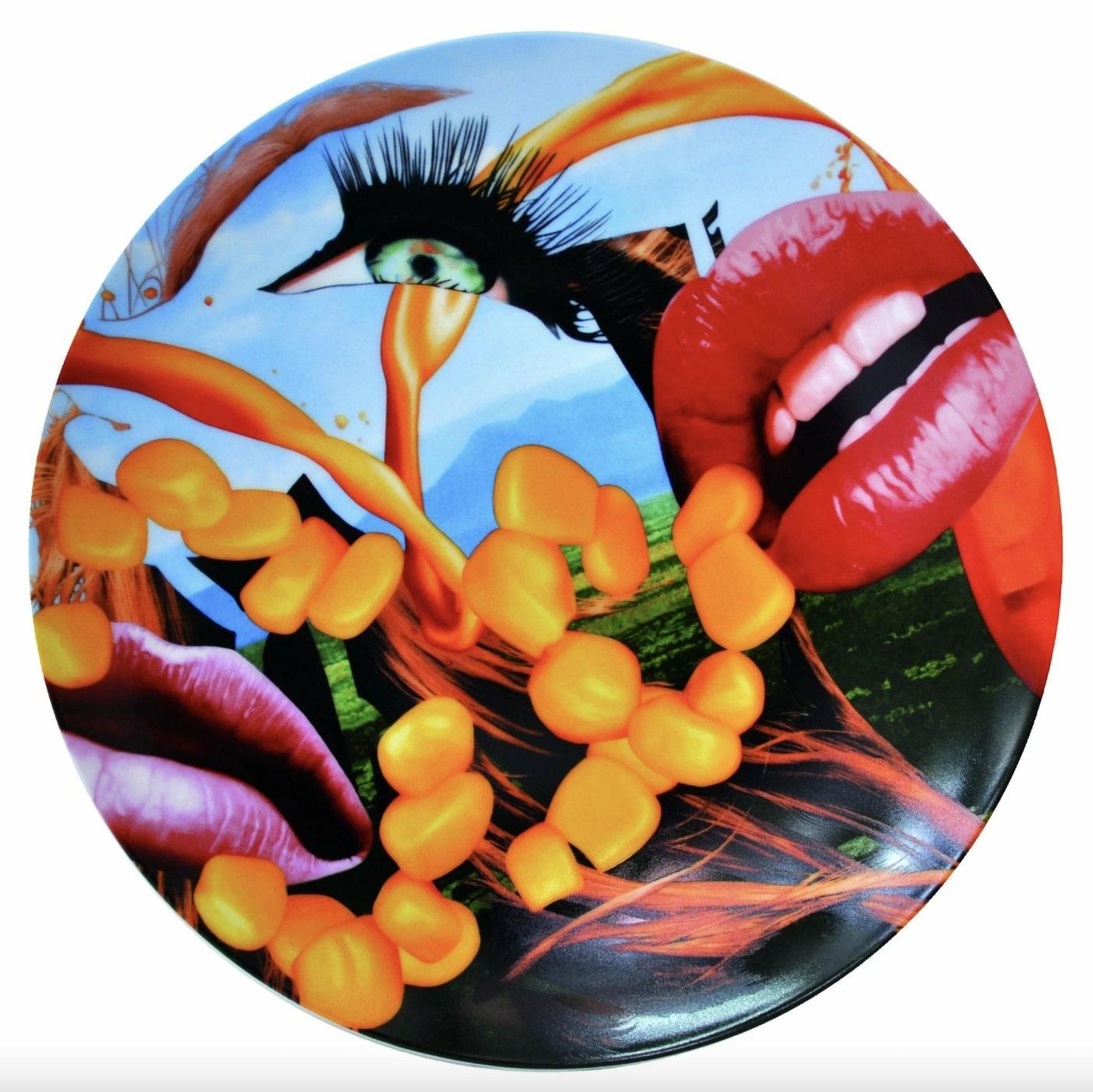 Lips coupe plate - Mixed Media Art by Jeff Koons