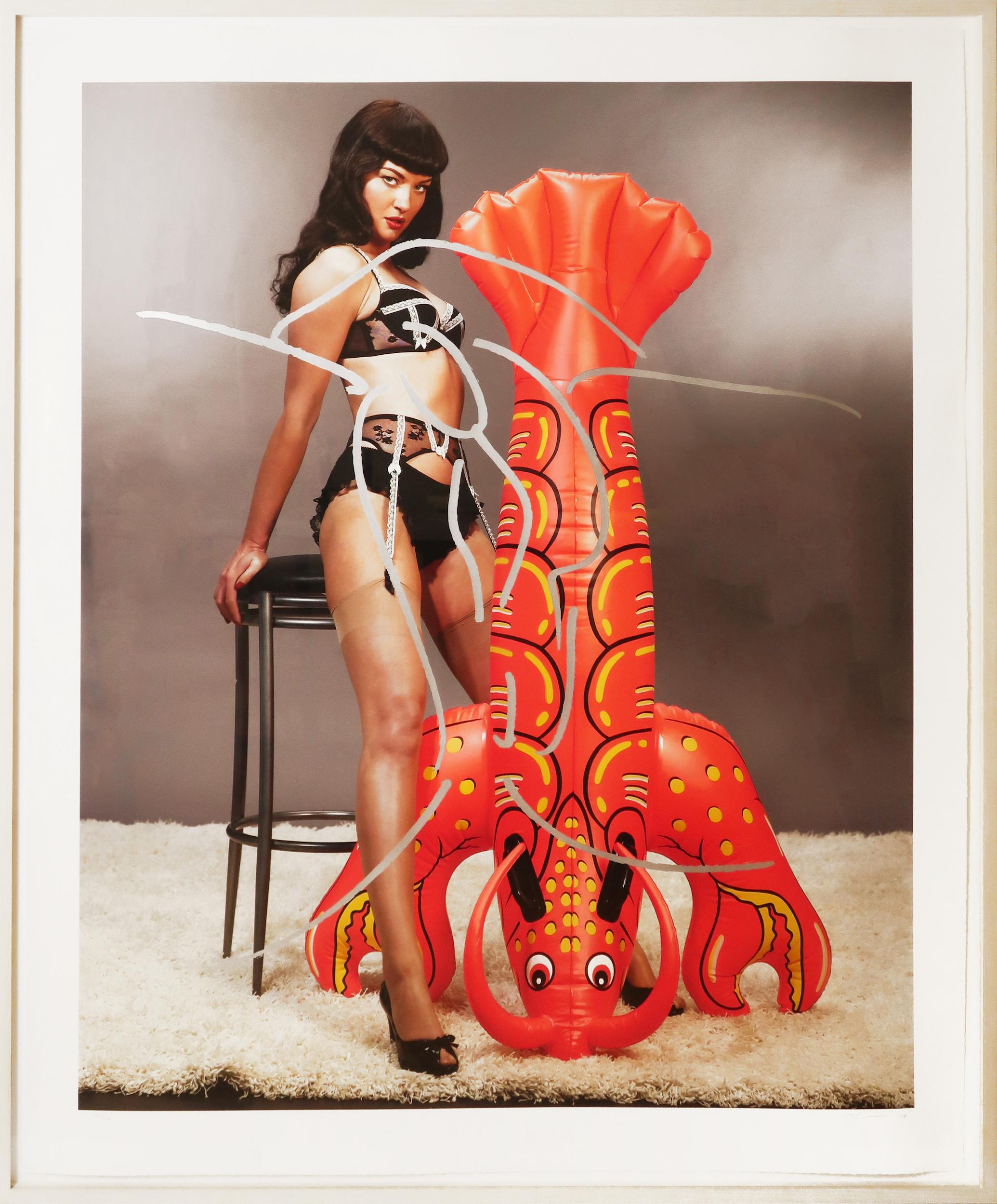Girl with Lobster - Photograph by Jeff Koons