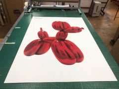 Cane con palloncino (rosso) di Jeff Koons