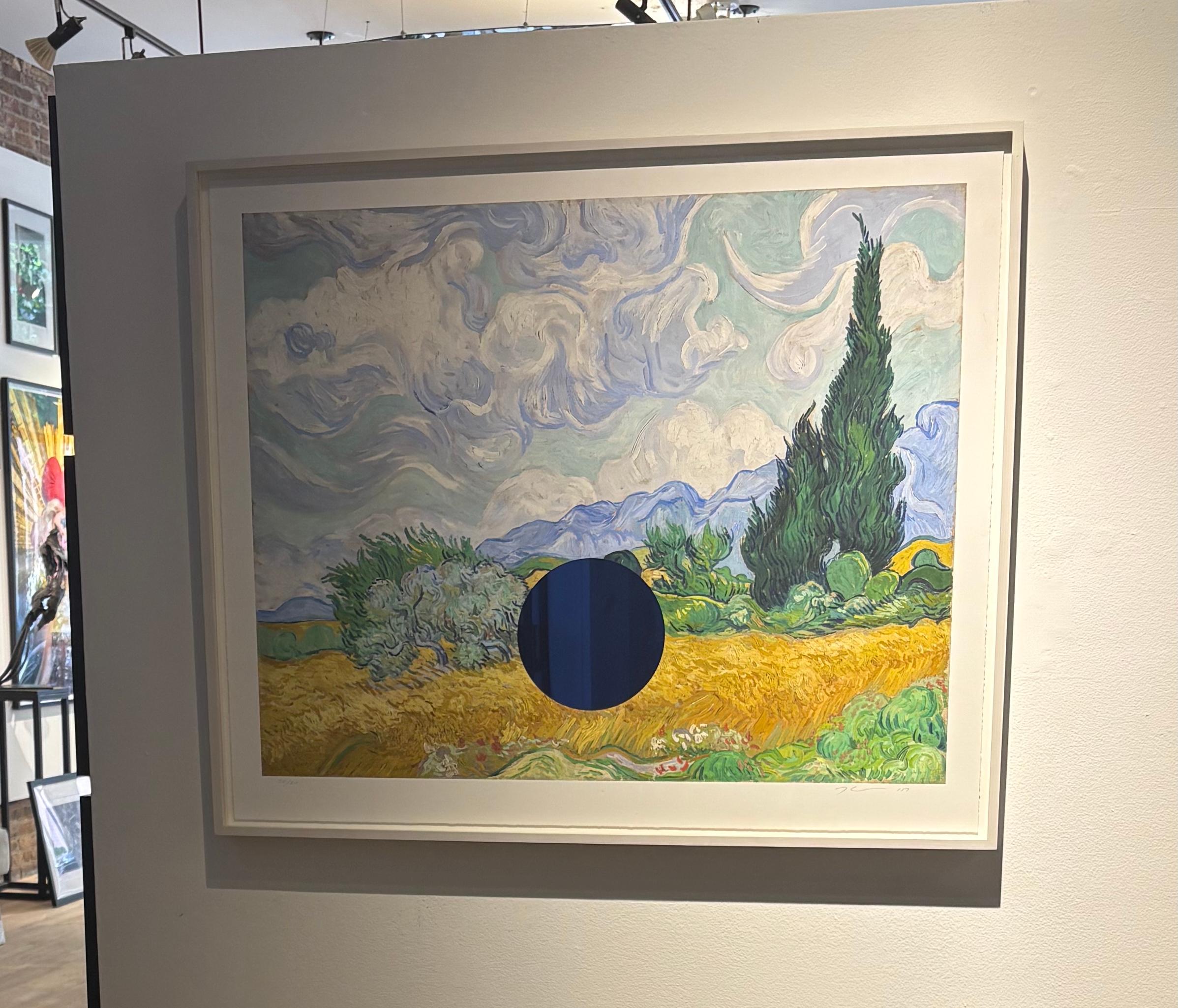 Gazing Ball (Van Gogh Wheatfield with Cypresses) - Contemporary Mixed Media Art by Jeff Koons