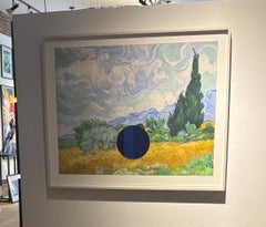 Gazing Ball (Van Gogh Wheatfield with Cypresses)