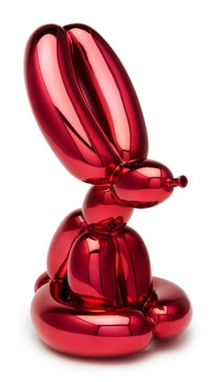 Jeff Koons 'Balloon Rabbit' (Red) Metallized Porcelain Multiple 2017