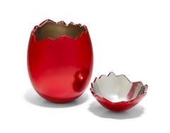 Jeff Koons 'Cracked Egg' (Rosso) Multiplo di alluminio con smalto rosso 2008