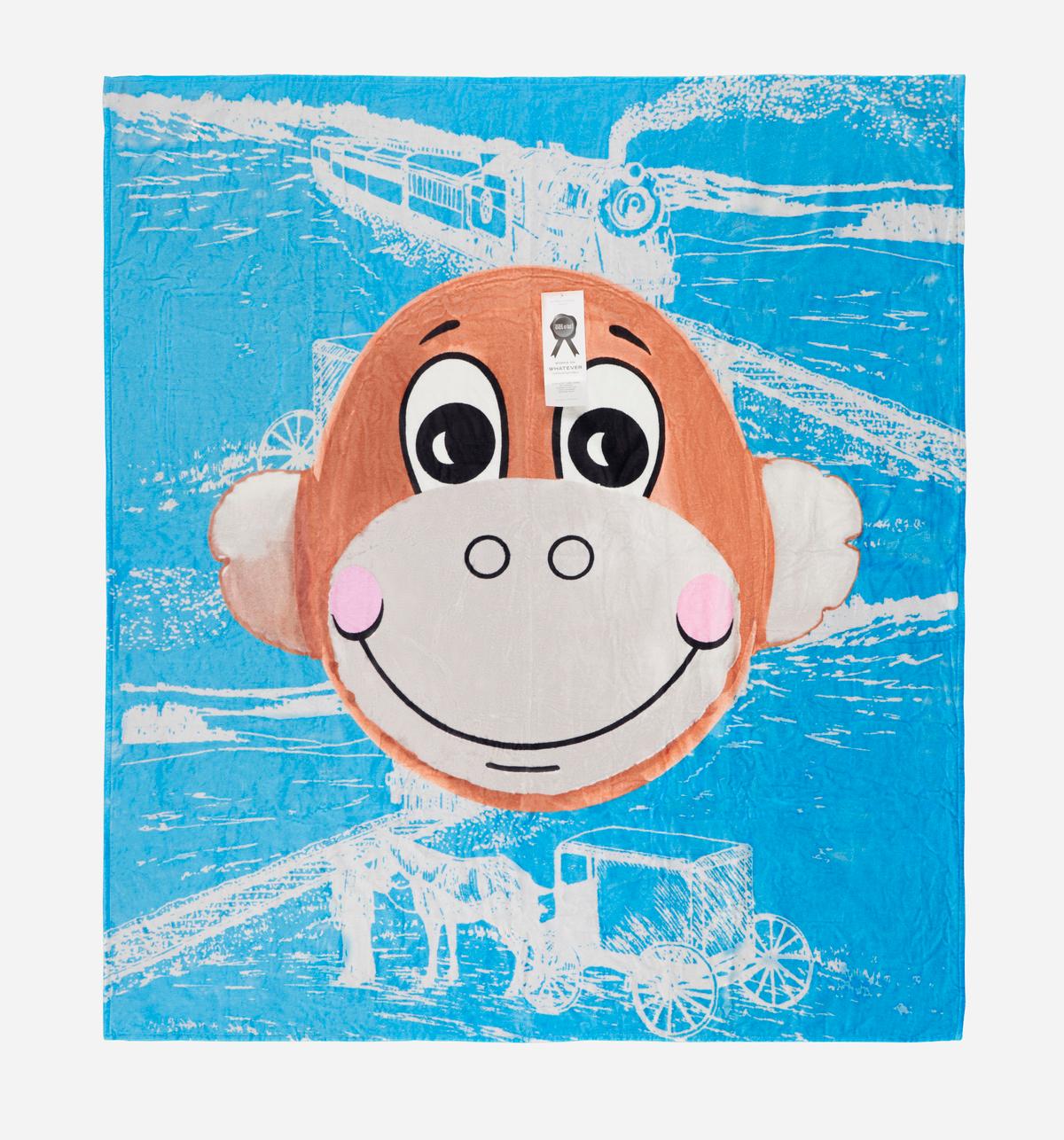Jeff Koons Monkey Train beach towel 2008:
A highly decorative limited edition 2008 Jeff Koons Monkey Train towel. Measuring 70x60 inches - this work would look outstanding framed. 

This outstanding Jeff Koons Monkey Train collectible was published