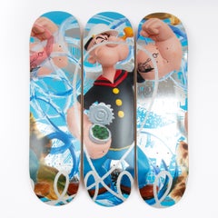 Jeff Koons, Popeye Triptych - Pop Art, Limited Edition Skateboard Set