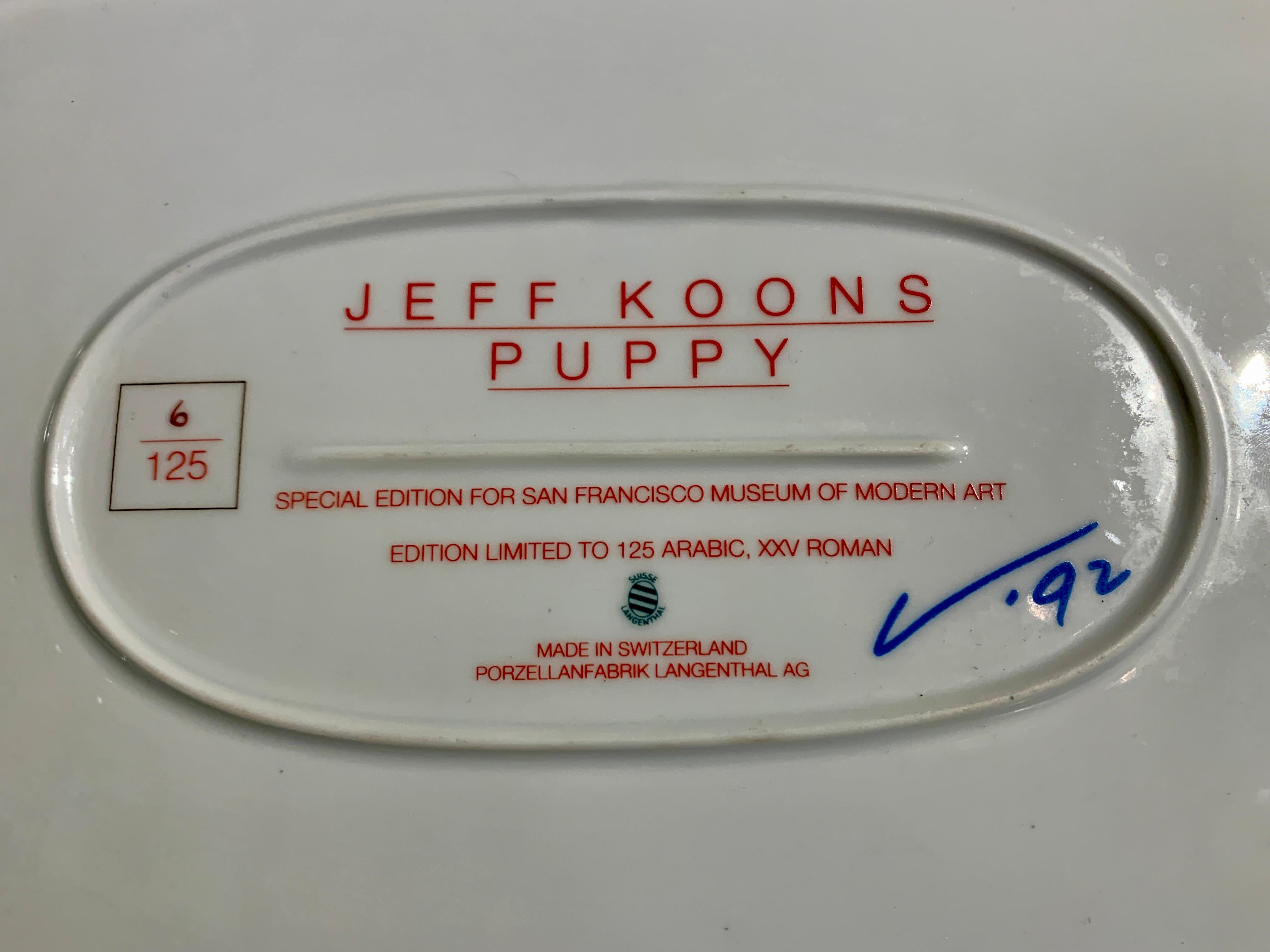 Porcelaine Assiette coquelicot de Jeff Koons, 1992, édition limitée en vente