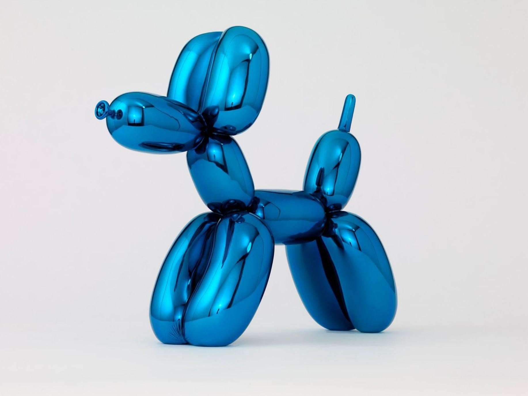 Le chien Ballon bleu - Sculpture de Jeff Koons