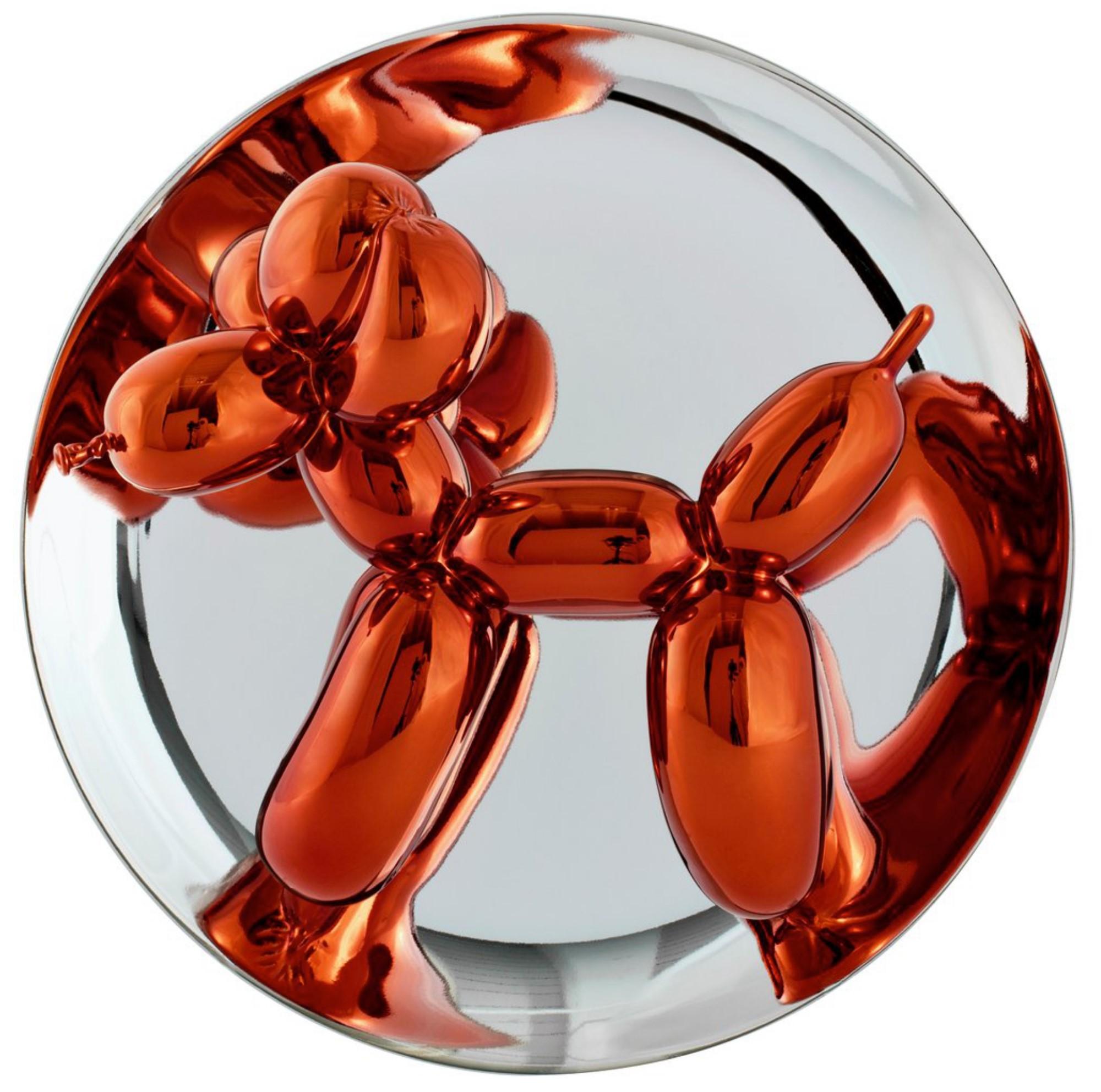 Le chien Ballon orange - Sculpture de Jeff Koons