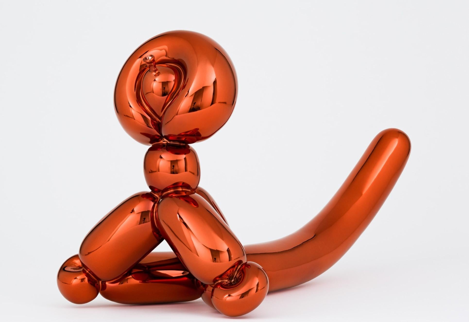 Ballon Monkey Orange - Sculpture de Jeff Koons