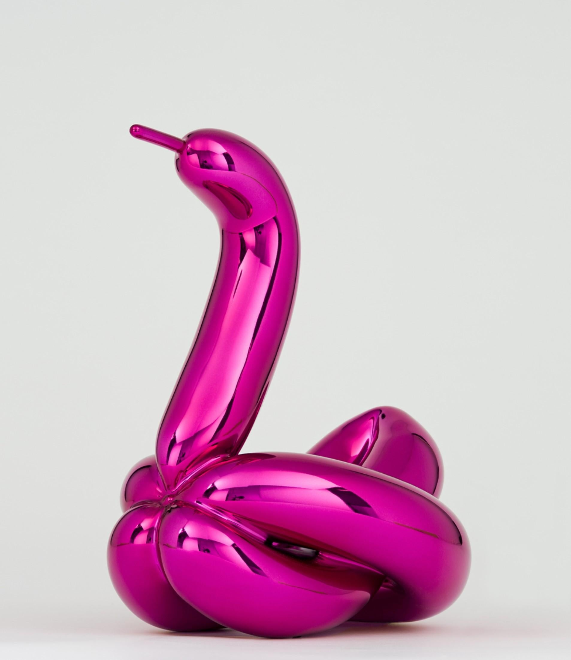 Swan Magenta - Sculpture de Jeff Koons