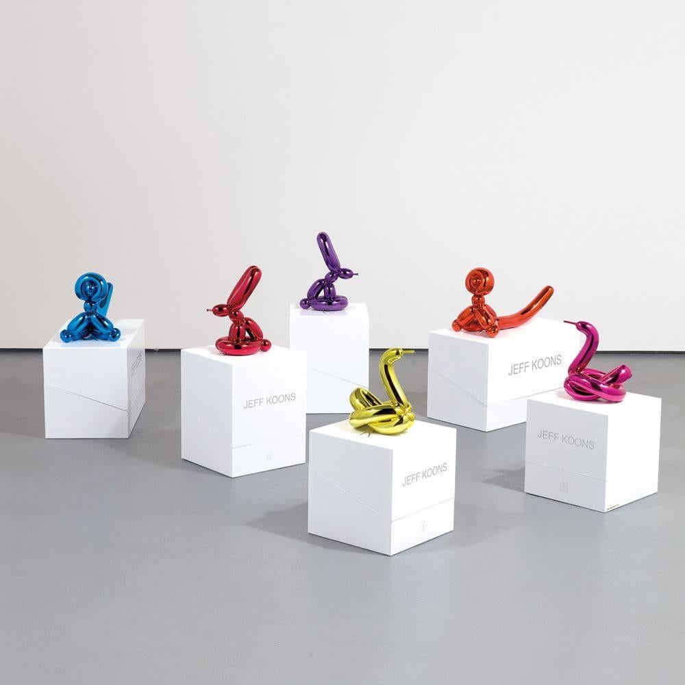 Balloon Animals, Collector's Set, Jeff Koons, 21st Century, Contemporary, Porcelain, Sculpture, Decor, Limited Edition, Art

The six iconic Balloon Animals by Jeff Koons, offered in matching edition numbers
Limoges porcelain with chromatic metalized