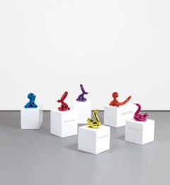 Coffret de collection « Animaux en ballons », porcelaine, Pop Art, signé, 2010-
