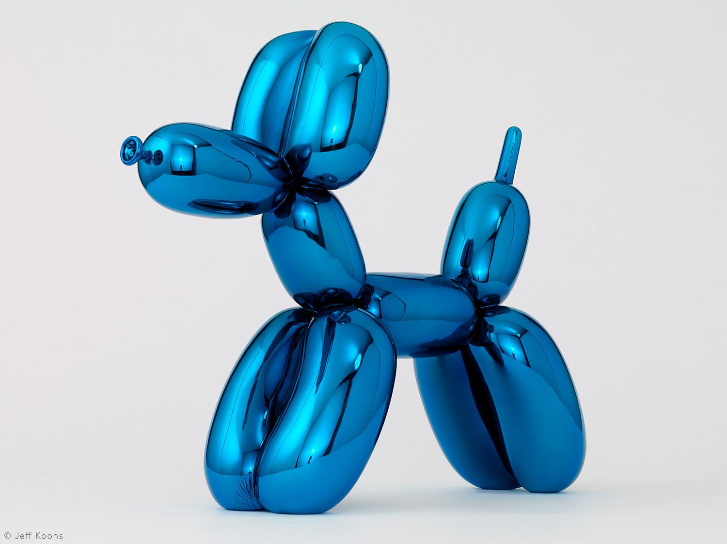 Figurative Sculpture Jeff Koons - Le ballon du chien (bleu)