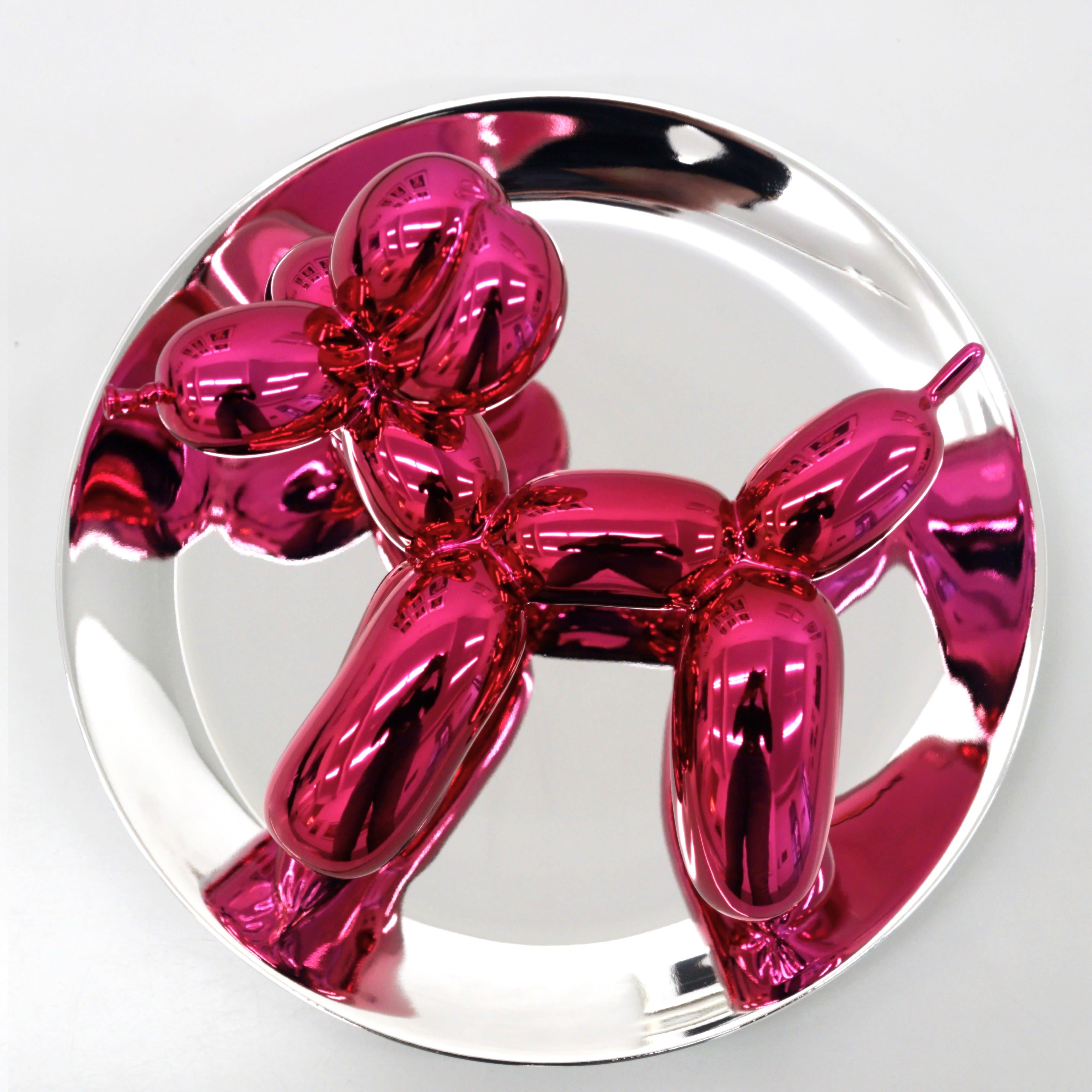 Balloon Dog (Magenta) Sculpture, Porcelain, Signed, Edition of 2300