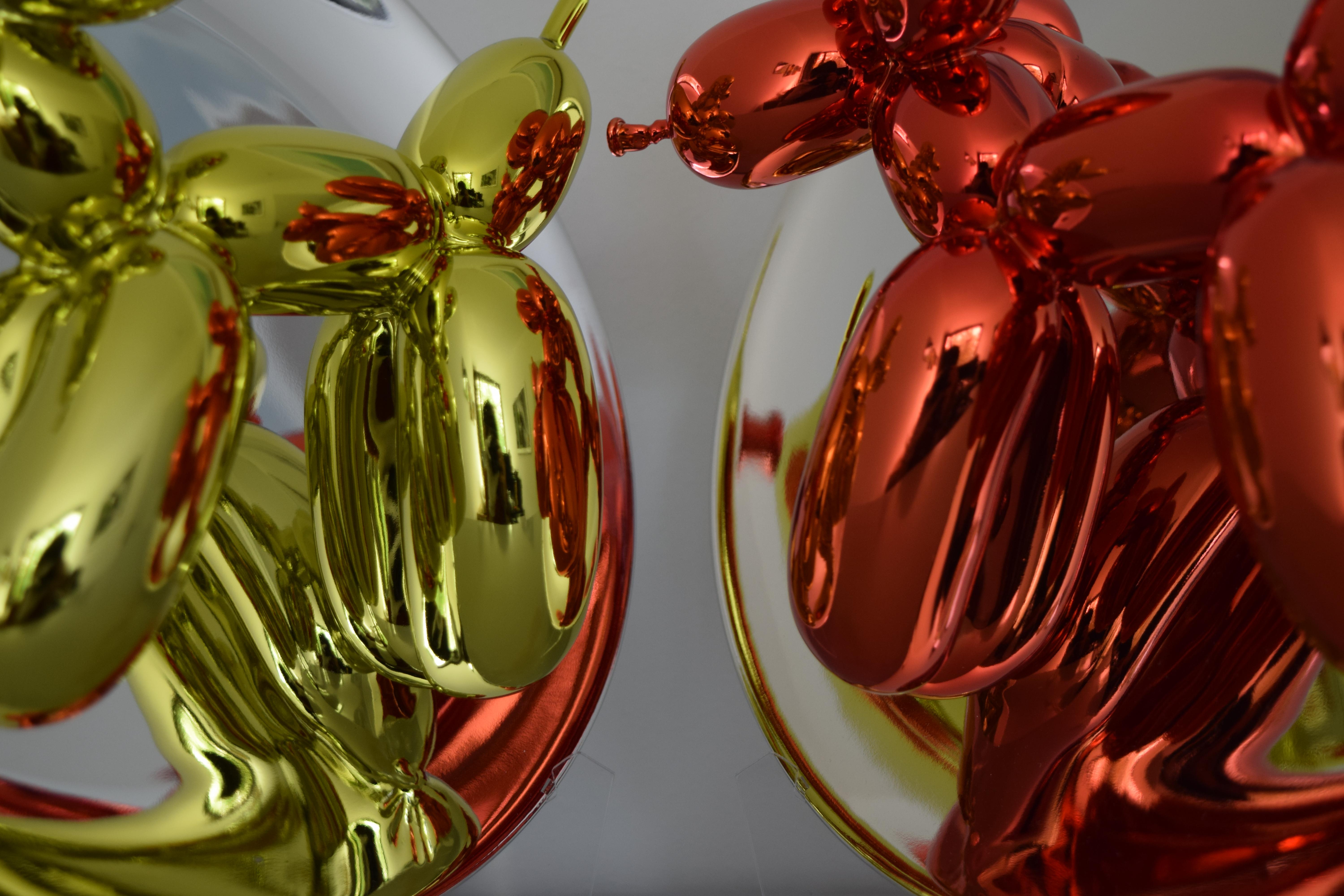 Dog Balloon Dog (orange) - Jeff Koons, contemporain, porcelaine, sculpture, décoration 12
