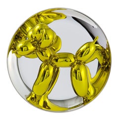 Dog Balloon Dog (Jaune) - Jeff Koons, contemporain, porcelaine, sculpture, décoration