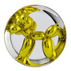 Cane con palloncino (giallo) - Jeff Koons, Contemporaneo, Porcellana, Scultura, Decorazione
