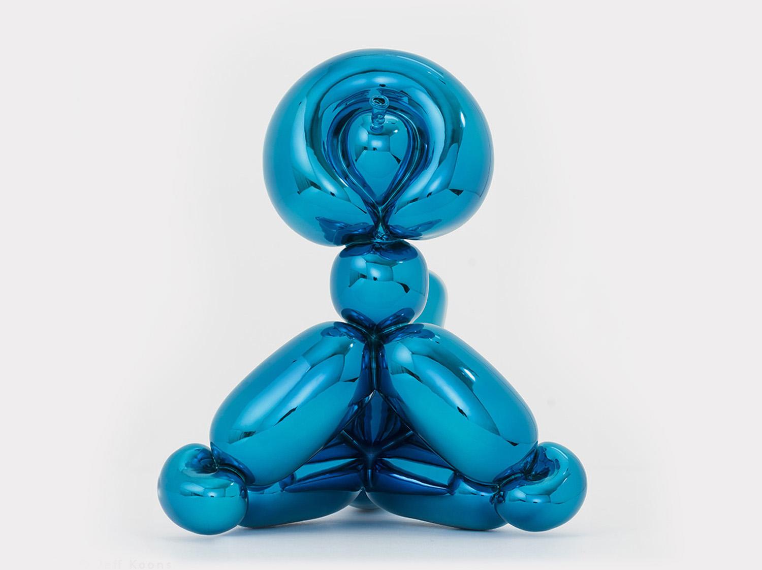 Balloon Monkey (Blue) - Sculpture by Jeff Koons