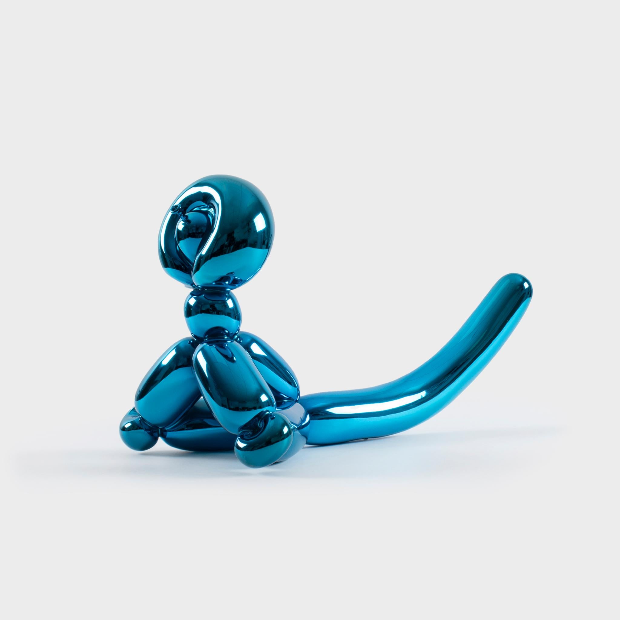 Balloon Monkey (Blue) - Sculpture by Jeff Koons