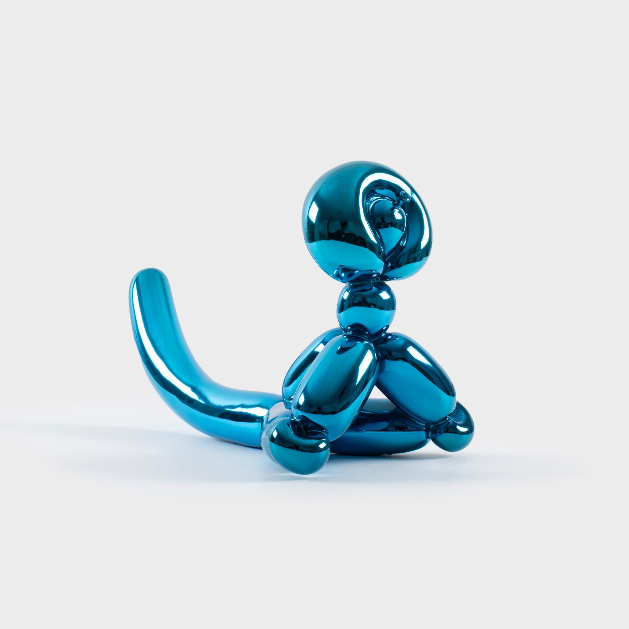Balloon Monkey (Blue) - Pop Art Sculpture by Jeff Koons