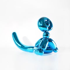 Blue Balloon Monkey Sculpture, Porcelain, Signed, Limited Edition 2019