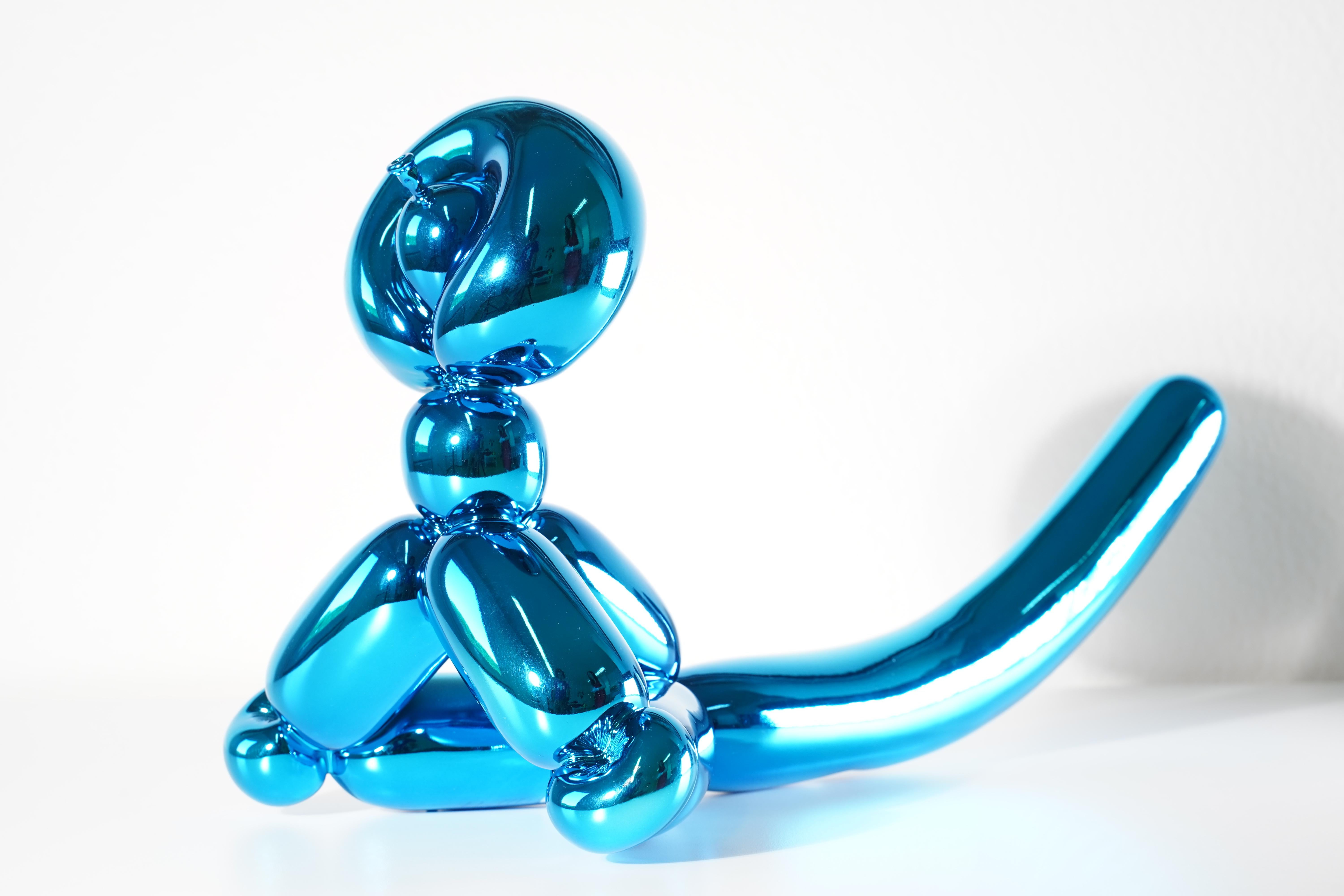 Balloon Monkey (Blue) - Jeff Koons, Contemporary, Porcelain, Sculpture, Decor