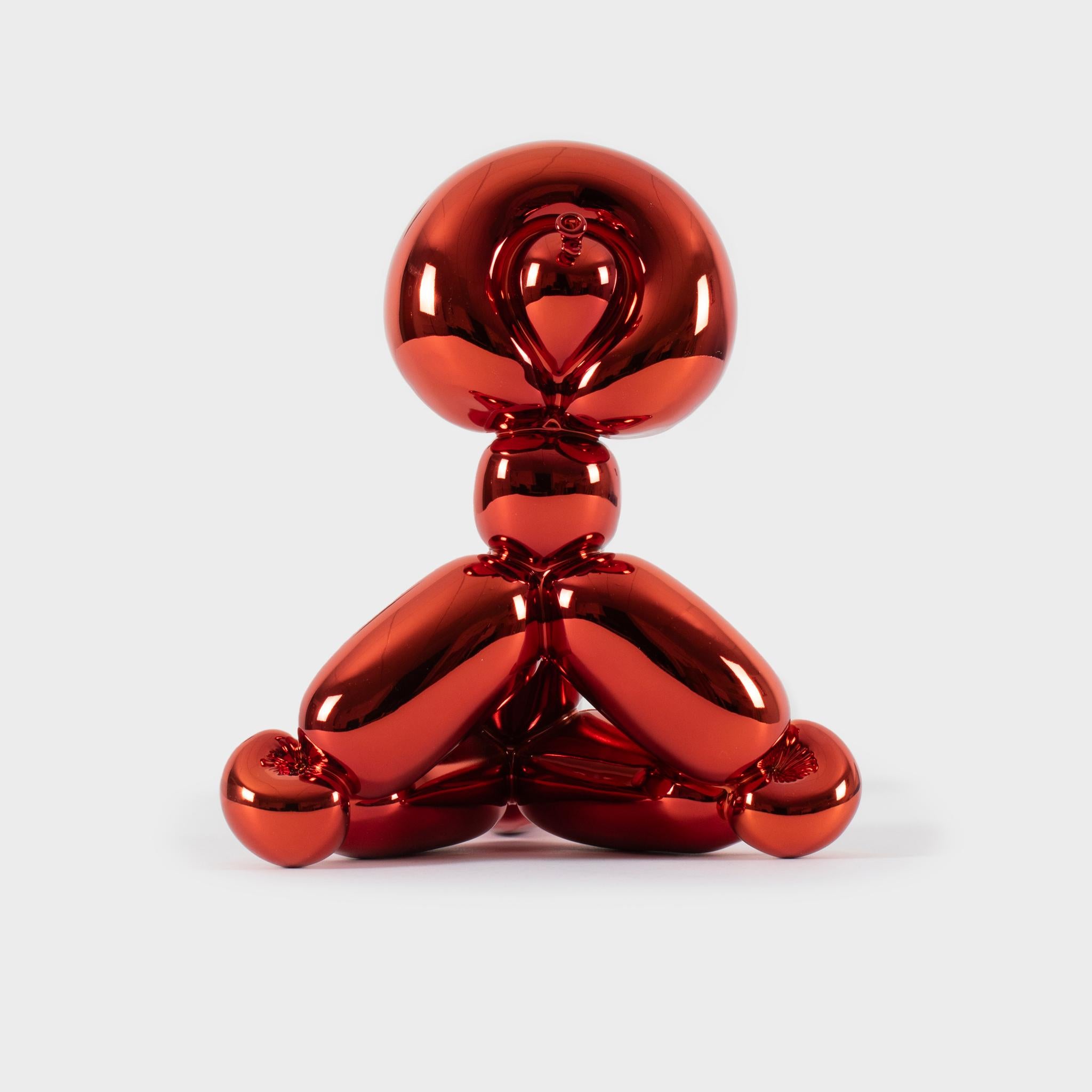 Balloon Monkey (Orange) - Gray Figurative Sculpture by Jeff Koons