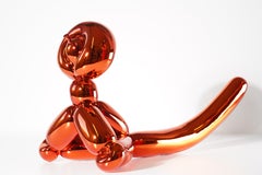 Mono Globo (Naranja) - Jeff Koons, Contemporáneo, Porcelana, Escultura, Decoración