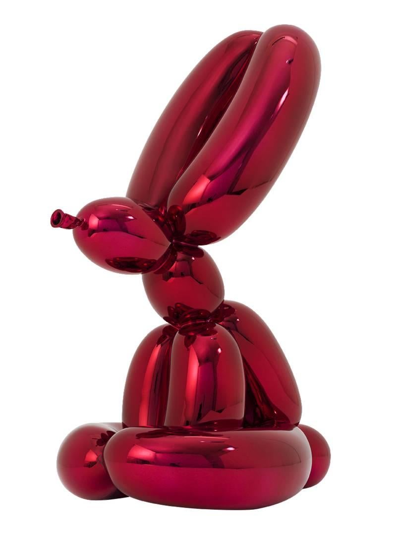 BALLON-KANINCHEN (ROT) – Sculpture von Jeff Koons