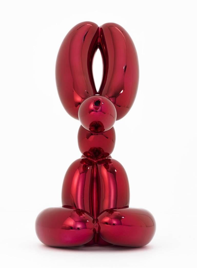 BALLON-KANINCHEN (ROT) (Pop-Art), Sculpture, von Jeff Koons