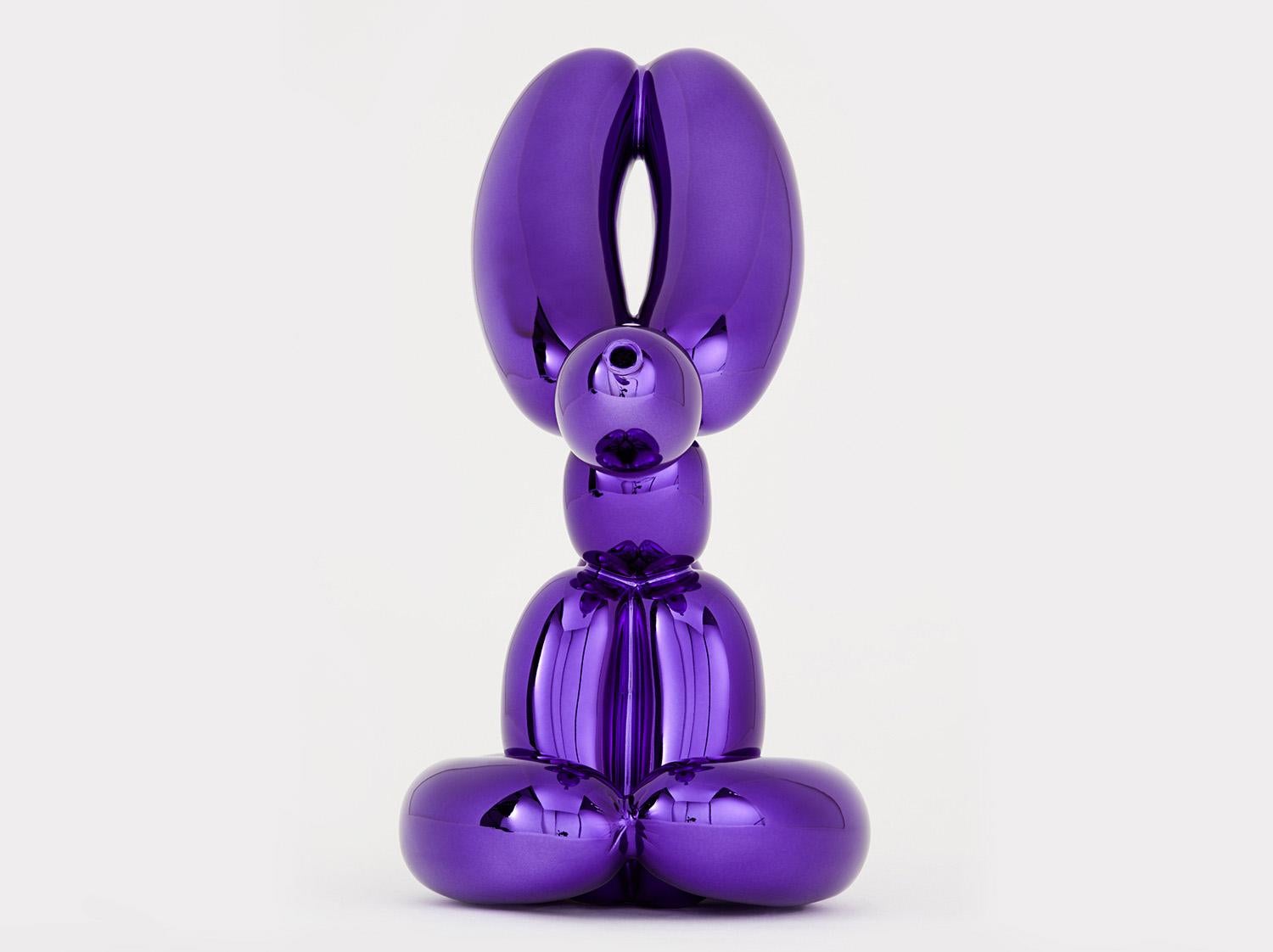 Lapin ballon (Violet) - Sculpture de Jeff Koons