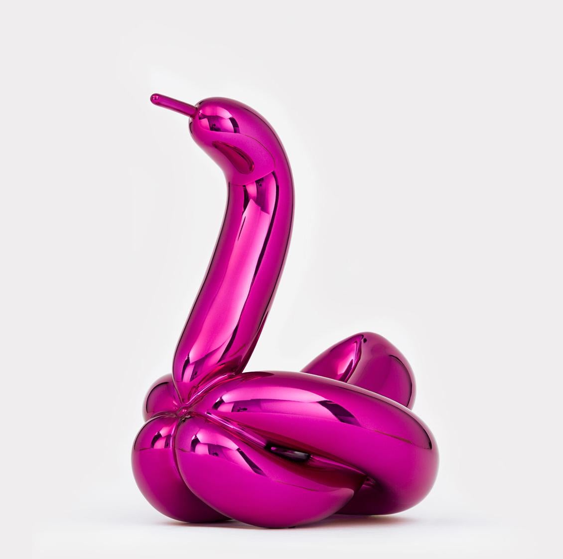 Jeff Koons Figurative Sculpture - Balloon Swan (Magenta)