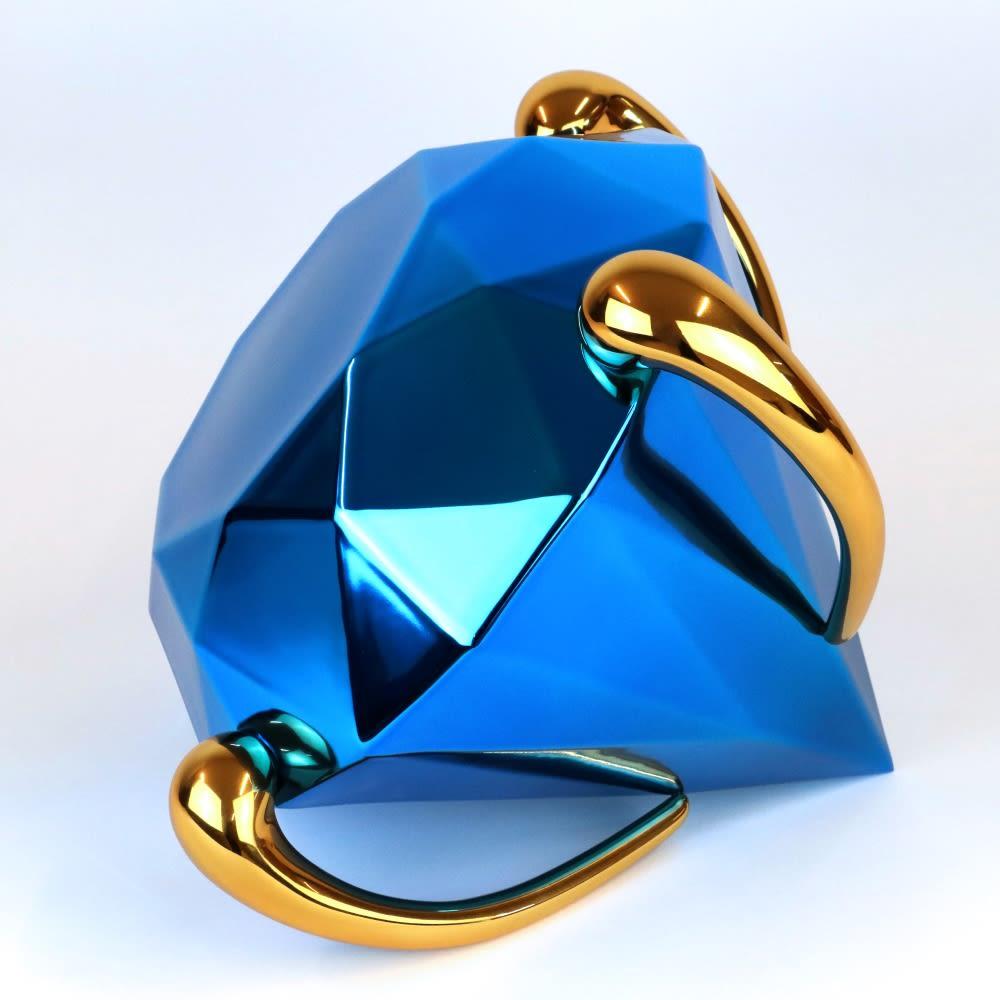 Blue Diamond Sculpture by Jeff Koons, Porcelain, Luxury Objects, Contemporary  For Sale 2
