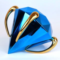 Blue Diamond Sculpture by Jeff Koons, Porcelaine, Objects for Objects, Contemporary 