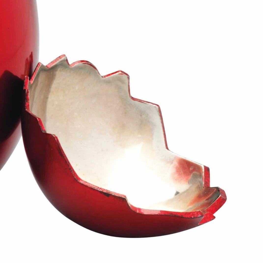 Cracked Egg (Red) - Sculpture by Jeff Koons