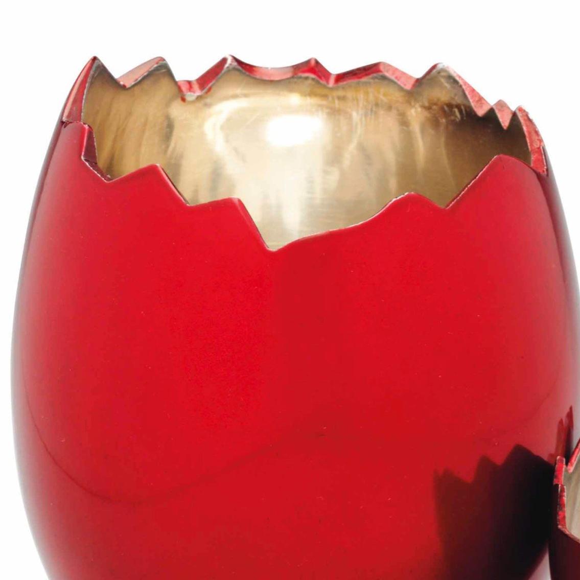 red in cracked egg