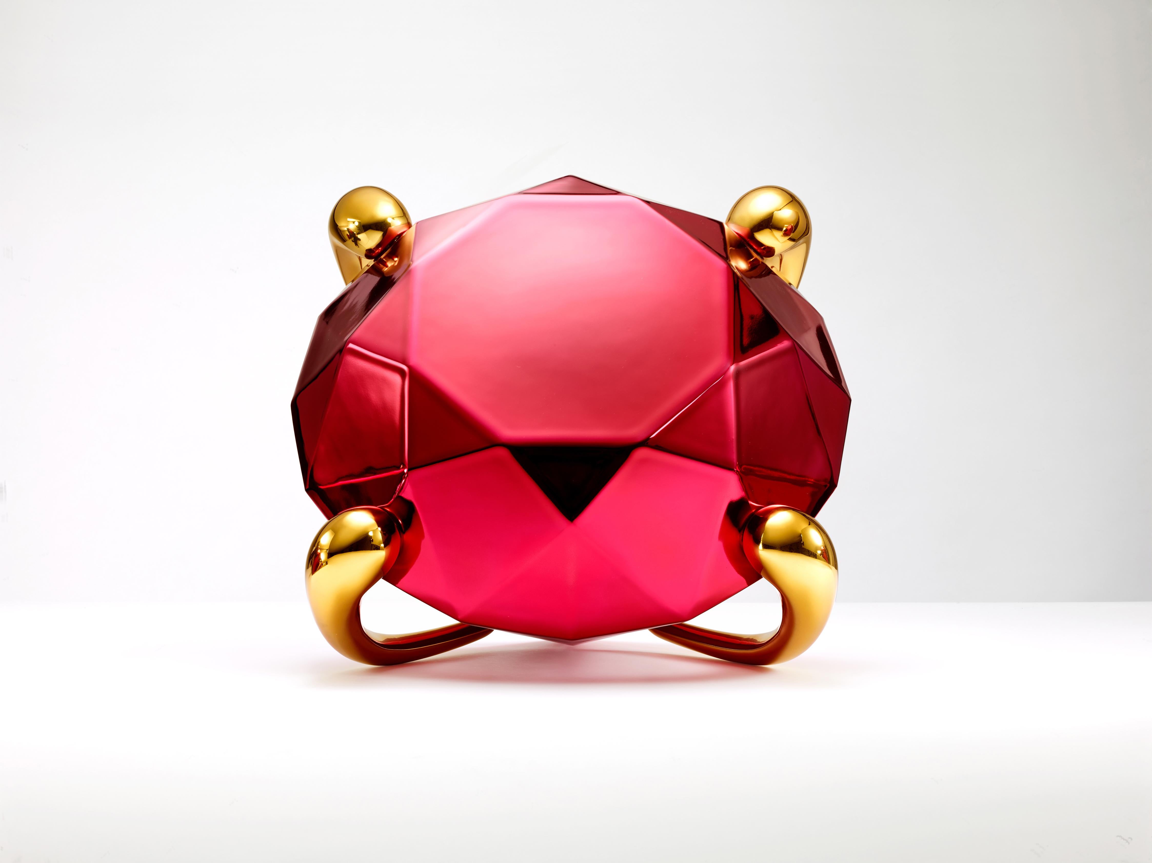 Diamond (Red) - Sculpture by Jeff Koons