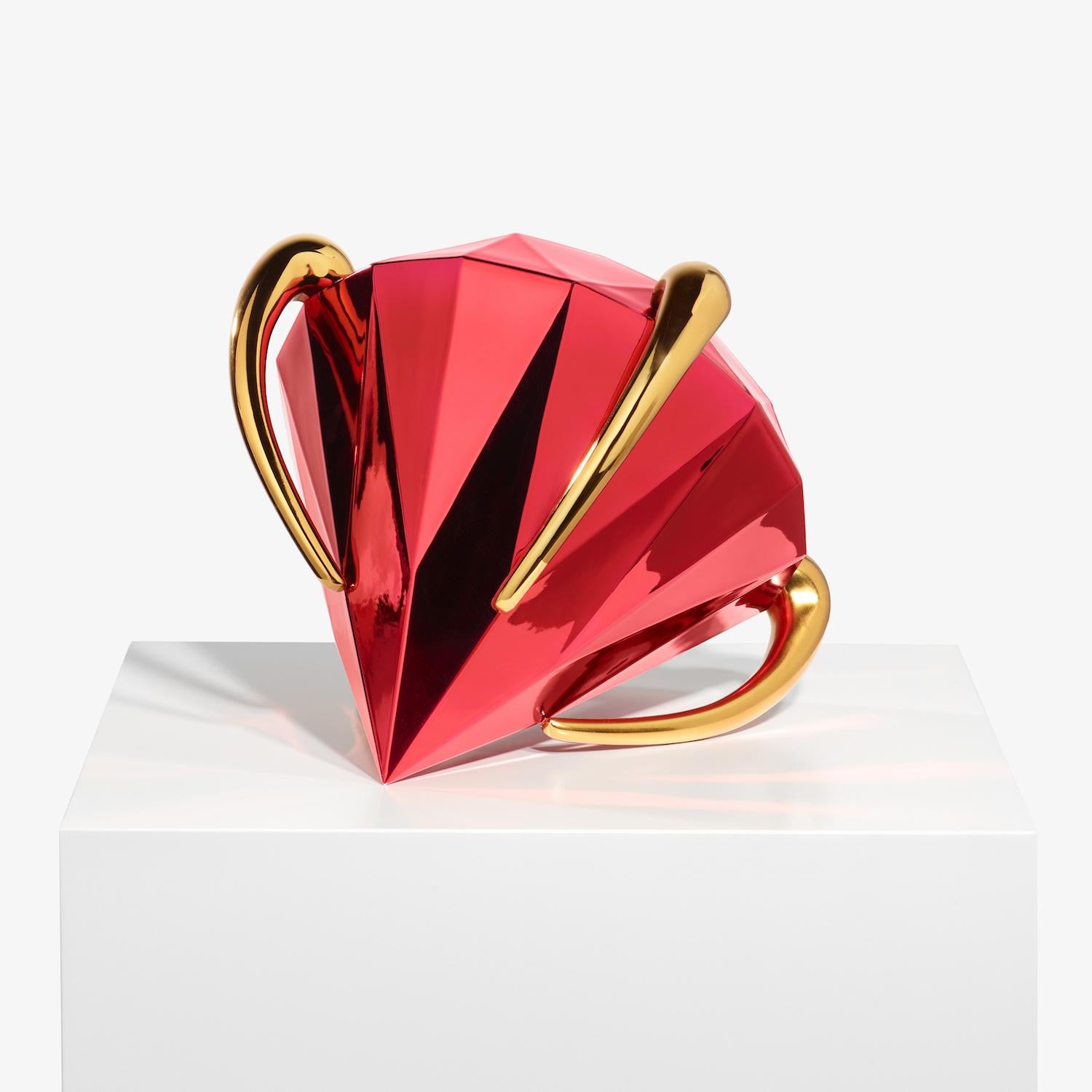 Red Diamond Sculpture by Jeff Koons, Porcelain, Luxury Objects, Contemporary Art For Sale 2