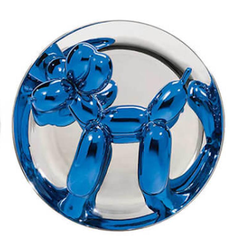 Created in 2002, Jeff Koons’ blue balloon dog is made of metallic porcelain. It is signed and numbered from an edition Size of 2300.
Dimensions: 10 inch diameter 

The balloon animal series represents the ephemerality of human life. These works are